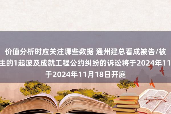 价值分析时应关注哪些数据 通州建总看成被告/被上诉东说念主的1起波及成就工程公约纠纷的诉讼将于2024年11月18日开庭