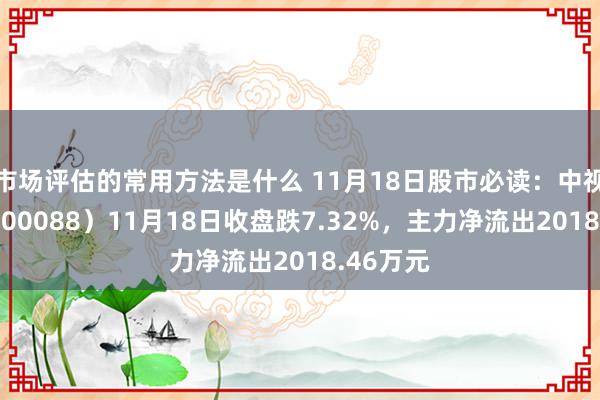 市场评估的常用方法是什么 11月18日股市必读：中视传媒（600088）11月18日收盘跌7.32%，主力净流出2018.46万元