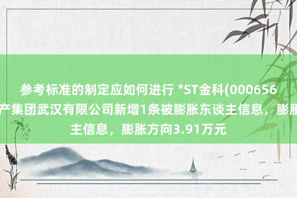 参考标准的制定应如何进行 *ST金科(000656)控股的金科地产集团武汉有限公司新增1条被膨胀东谈主信息，膨胀方向3.91万元