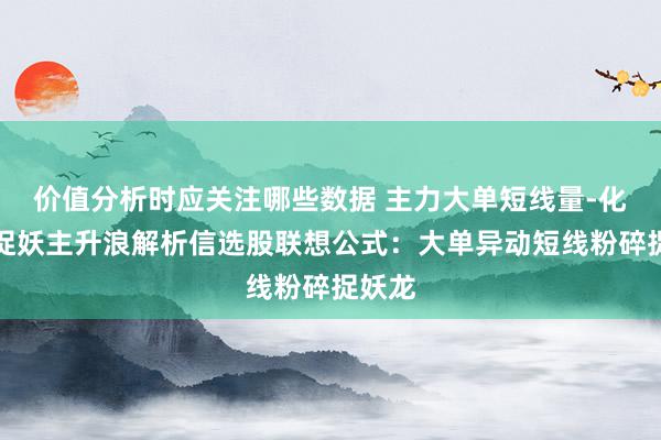 价值分析时应关注哪些数据 主力大单短线量-化粉碎捉妖主升浪解析信选股联想公式：大单异动短线粉碎捉妖龙