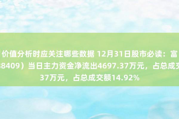 价值分析时应关注哪些数据 12月31日股市必读：富创精密（688409）当日主力资金净流出4697.37万元，占总成交额14.92%