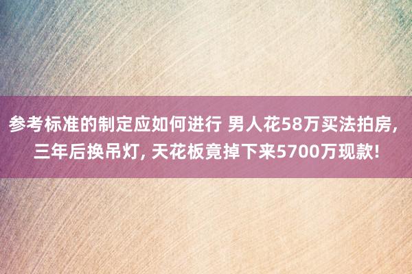 参考标准的制定应如何进行 男人花58万买法拍房, 三年后换吊灯, 天花板竟掉下来5700万现款!