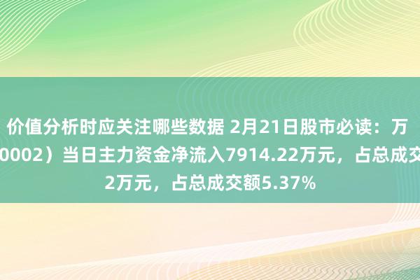 价值分析时应关注哪些数据 2月21日股市必读：万 科Ａ（000002）当日主力资金净流入7914.22万元，占总成交额5.37%