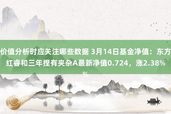 价值分析时应关注哪些数据 3月14日基金净值：东方红睿和三年捏有夹杂A最新净值0.724，涨2.38%